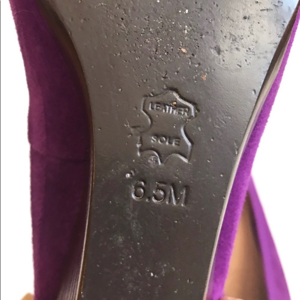 Tory Burch Purple Suede Wedge Ballet Flats - Picture 6 of 6